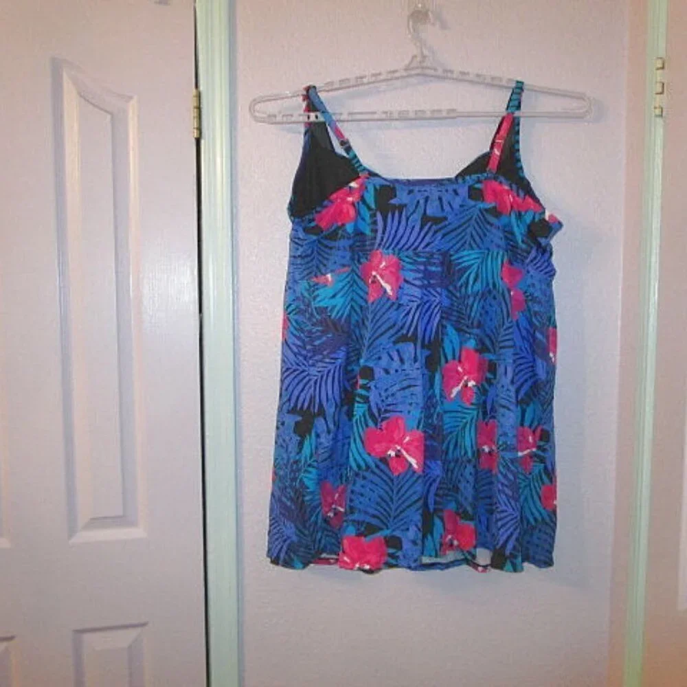 Swimsuits for All Womens Plus Size 32 5X Swim Dress One Piece Floral Wire Free